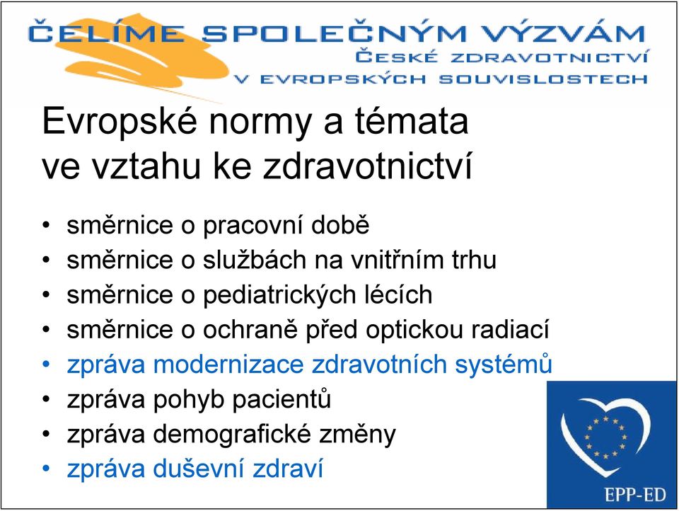 směrnice o ochraně před optickou radiací zpráva modernizace zdravotních