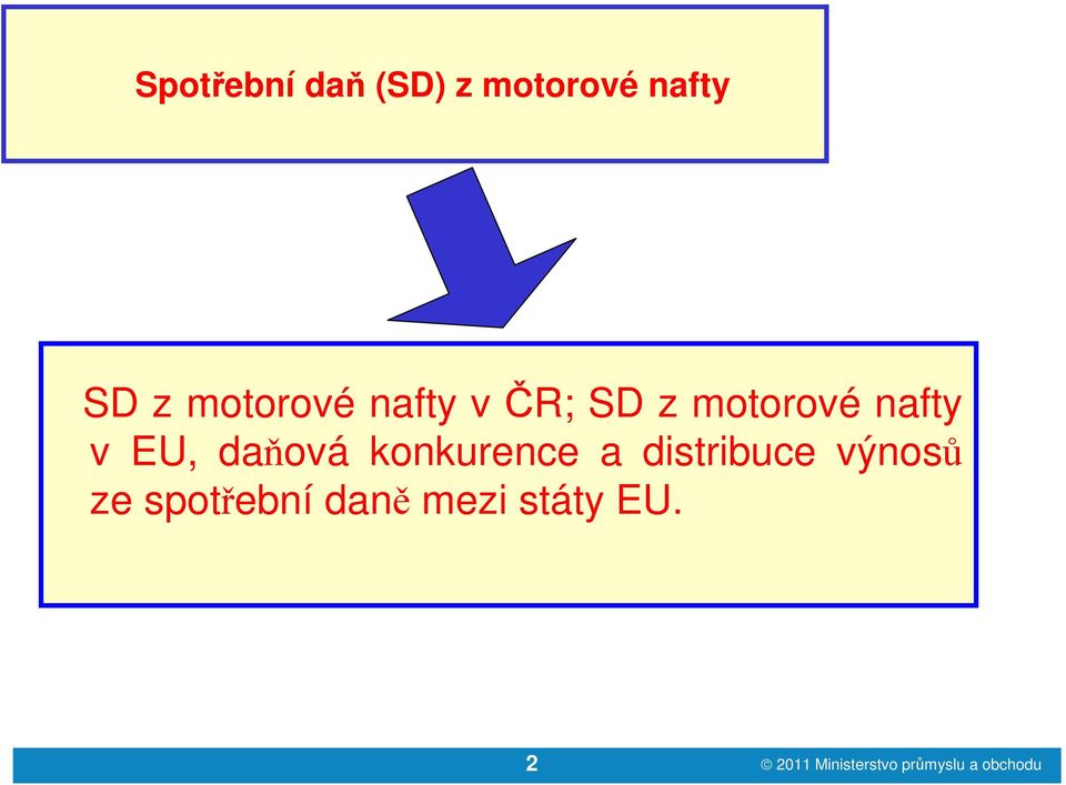 konkurence a distribuce výnosů ze spotřební daně