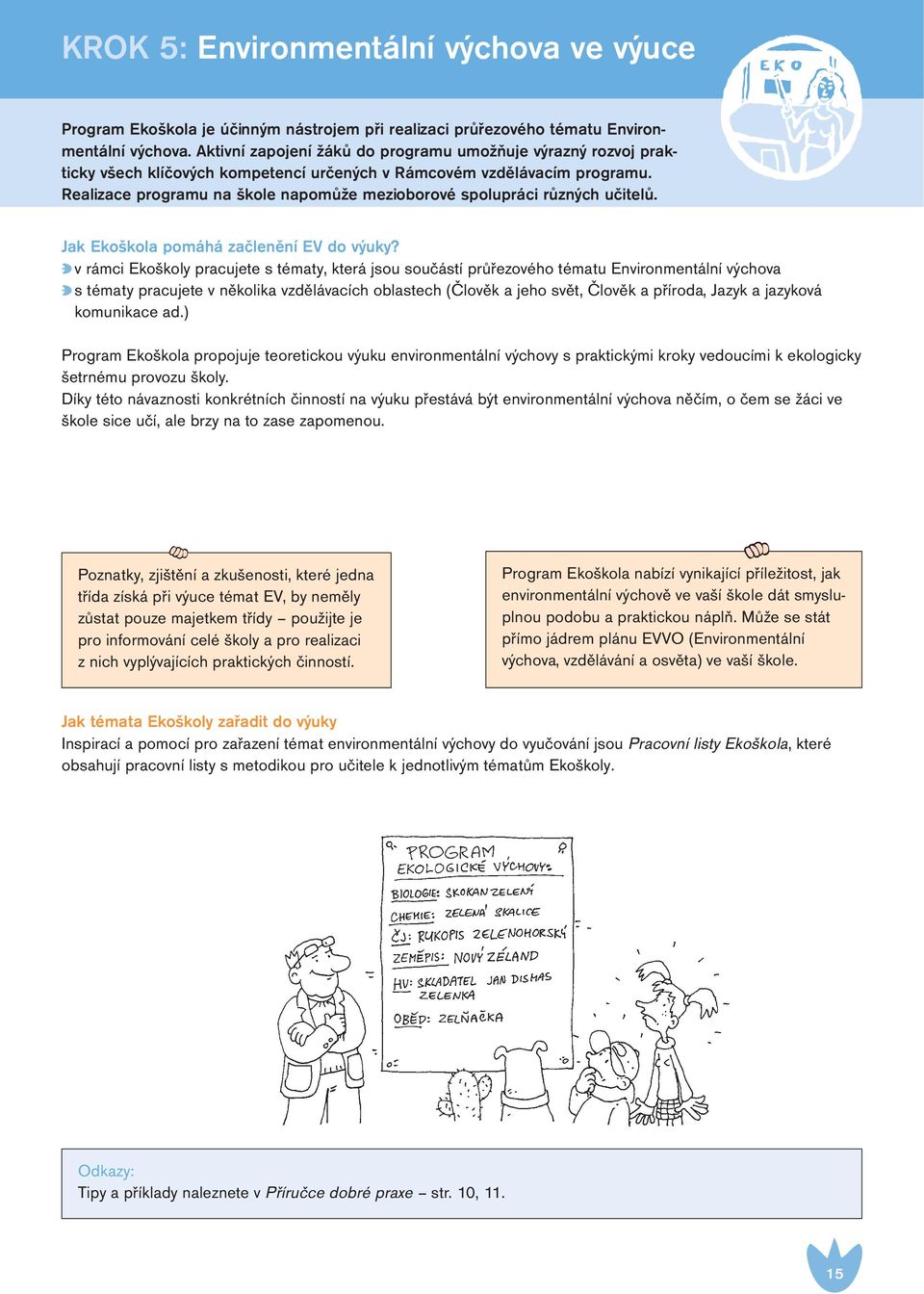 Realizace programu na škole napomůže mezioborové spolupráci různých učitelů. Jak Ekoškola pomáhá začlenění EV do výuky?