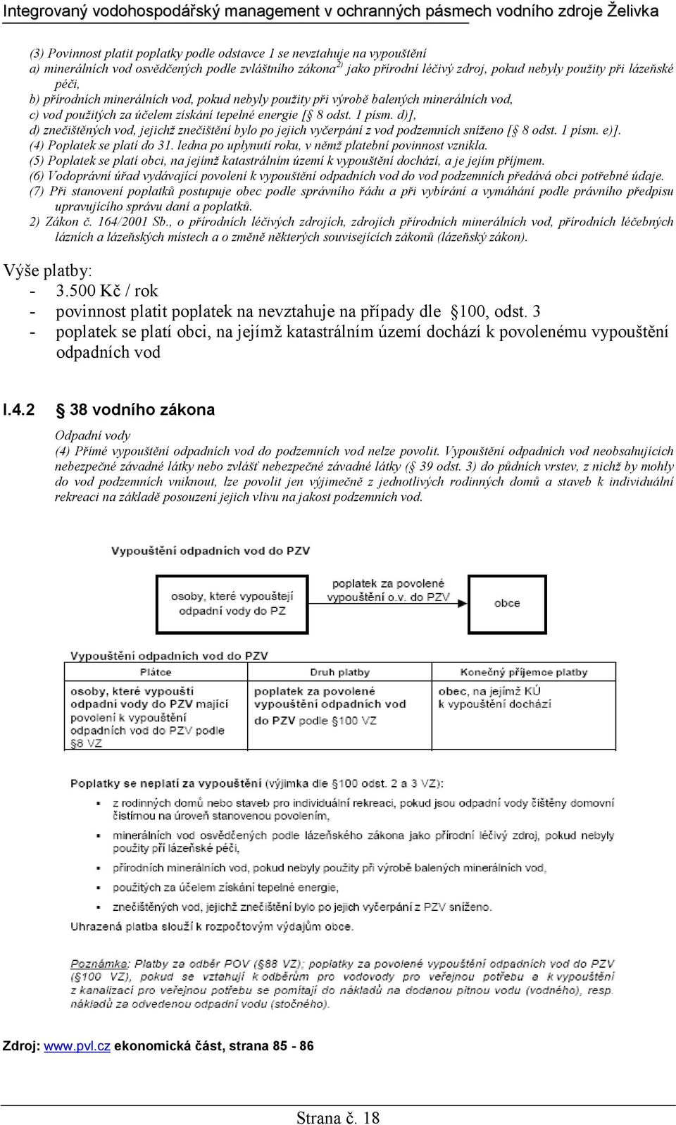 d)], d) znečištěných vod, jejichž znečištění bylo po jejich vyčerpání z vod podzemních sníženo [ 8 odst. 1 písm. e)]. (4) Poplatek se platí do 31.