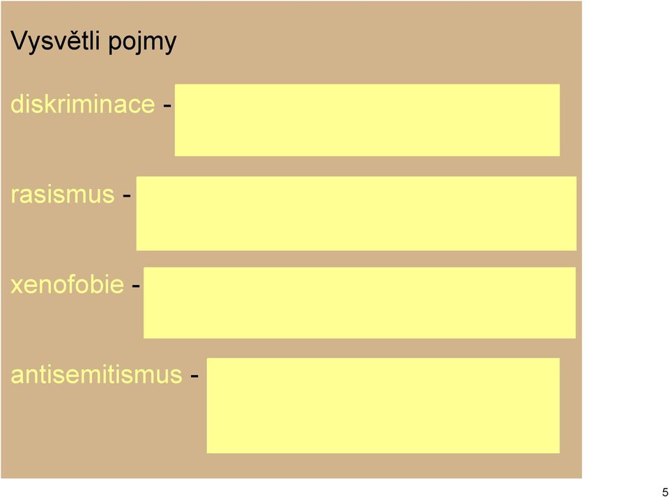 lidem určité rasy xenofobie odpor, nepřátelství, strach ke všemu