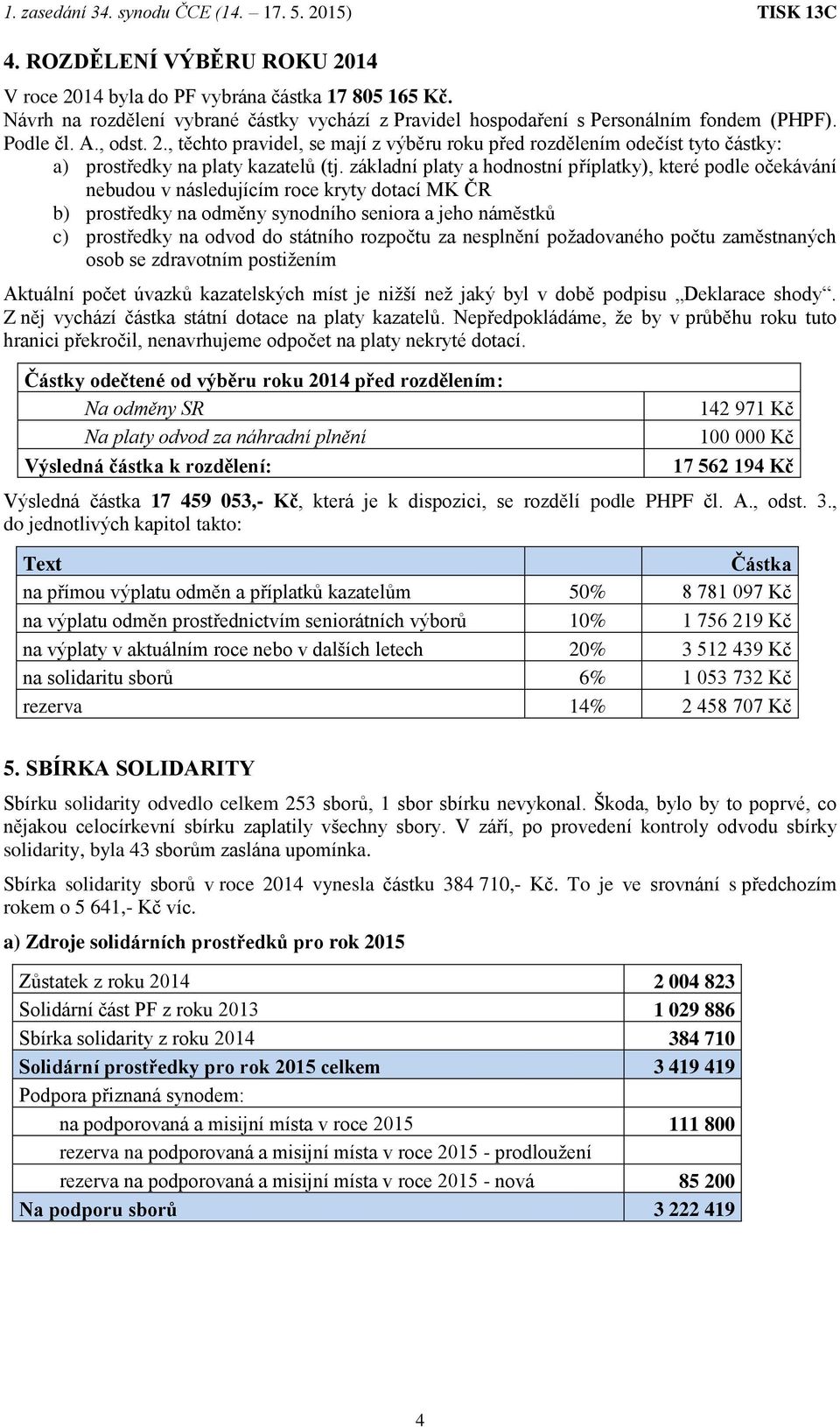 státního rozpočtu za nesplnění požadovaného počtu zaměstnaných osob se zdravotním postižením Aktuální počet úvazků kazatelských míst je nižší než jaký byl v době podpisu Deklarace shody.