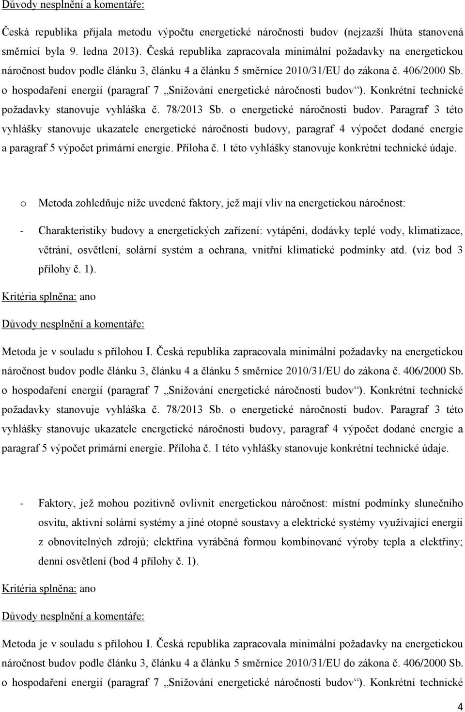 energetické nárčnsti budv. Paragraf 3 tét vyhlášky stanvuje ukazatele energetické nárčnsti budvy, paragraf 4 výpčet ddané energie a paragraf 5 výpčet primární energie. Přílha č.