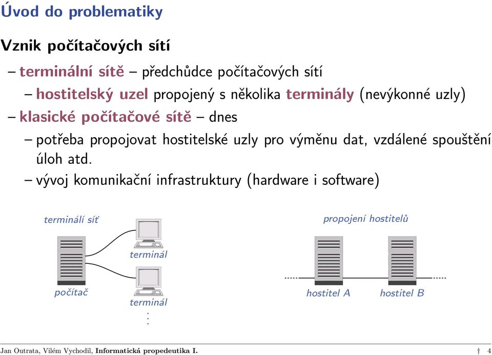 hostitelské uzly pro výměnu dat, vzdálené spouštění úloh atd.