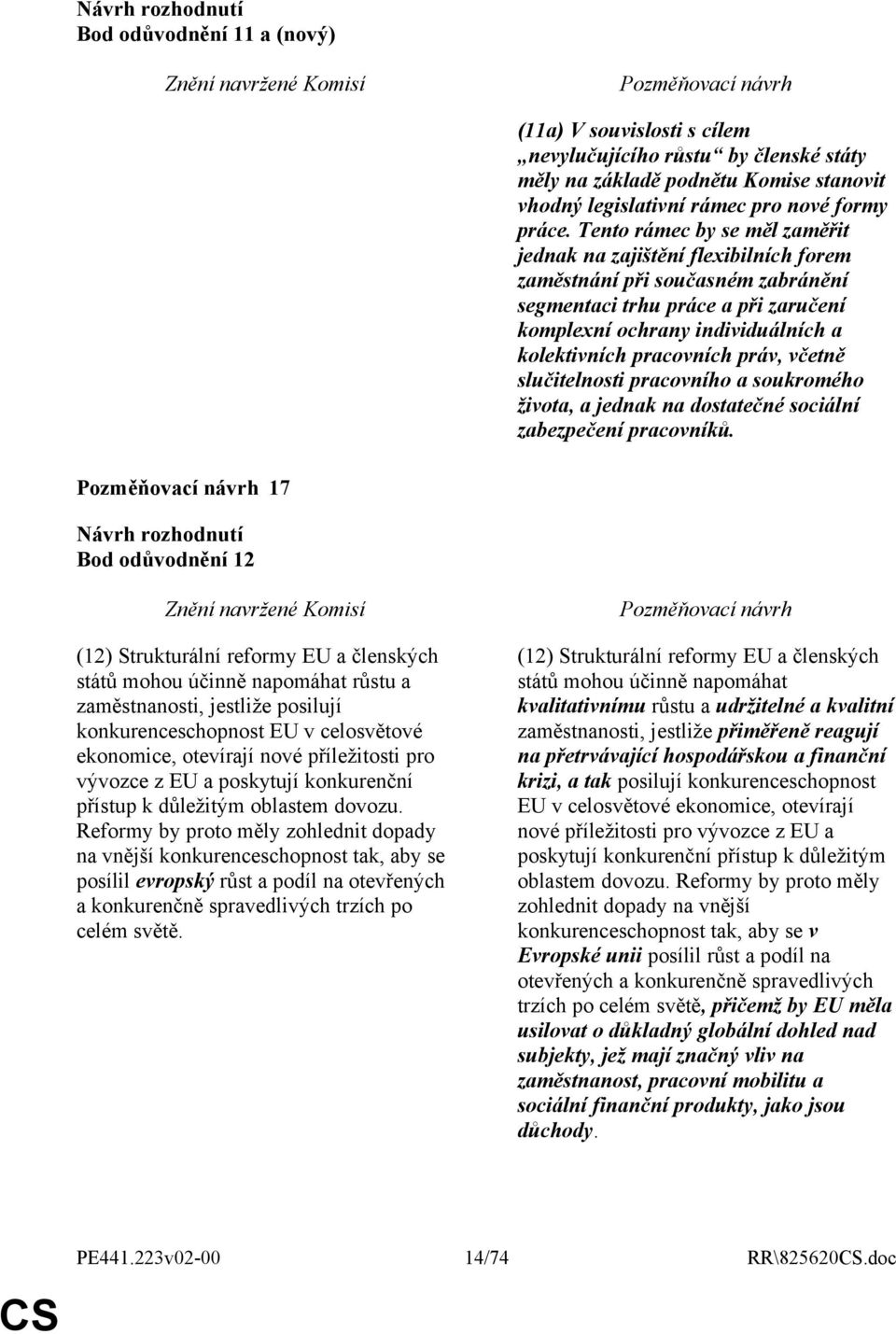 práv, včetně slučitelnosti pracovního a soukromého života, a jednak na dostatečné sociální zabezpečení pracovníků.