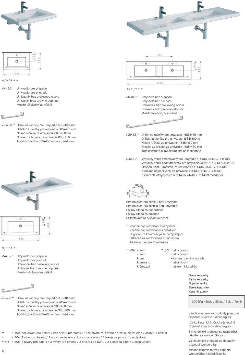 ** Držák na ručníky pro umyvadlo 685x450 mm Držiak na uteráky pre umývadlo 685x450 mm Nosač ručnika za umivaonik 685x450mm Nosilec za brisače za umivalnik 685x450 mm Törölközőtartó a 685x450 mm-es