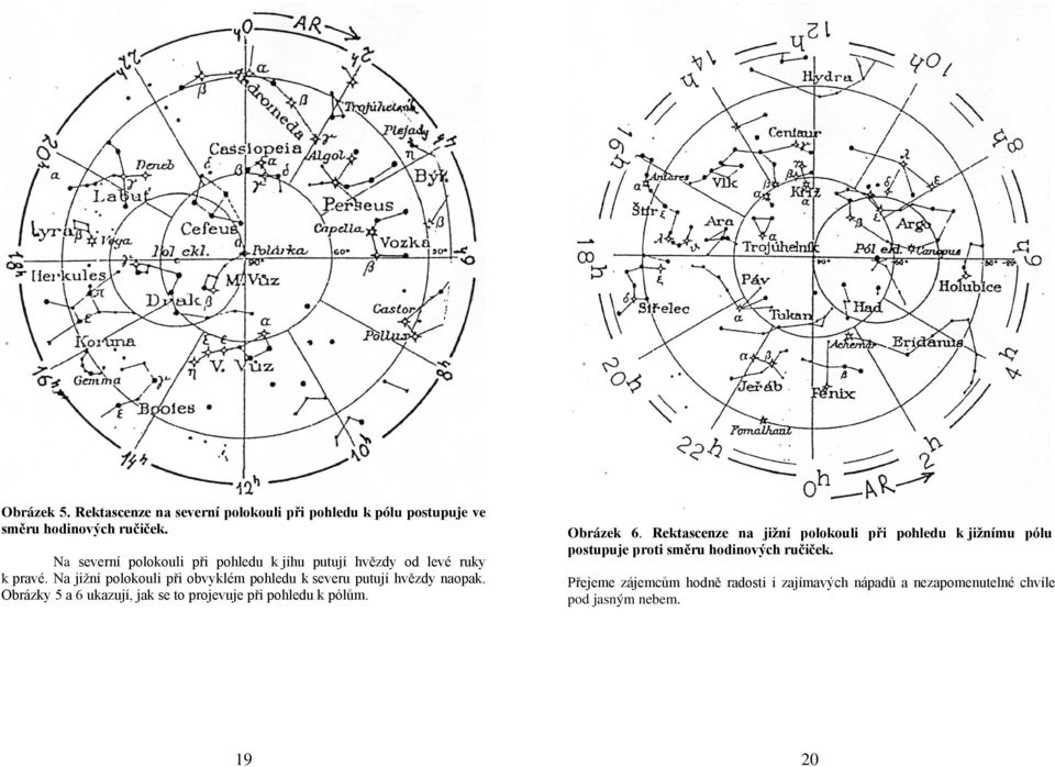 Na jižní polokouli při obvyklém pohledu k severu putují hvězdy naopak.