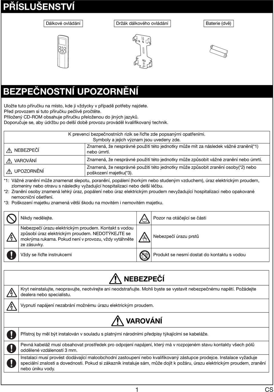 K prevenci bezpečnostních rizik se ři te zde popsnými optřeními. Symboly jejich význm jsou uvedeny zde.