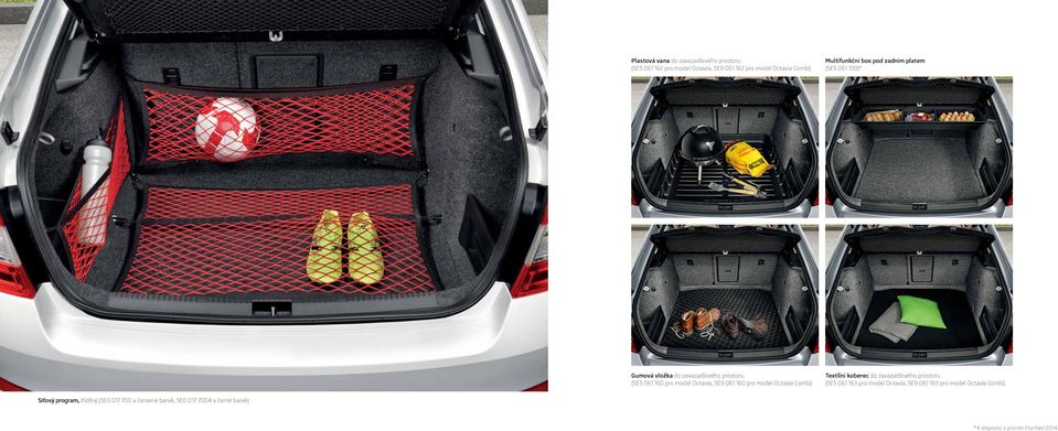 model Octavia Combi) Textilní koberec do zavazadlového prostoru (5E5 061 163 pro model Octavia, 5E9 061 163 pro model Octavia