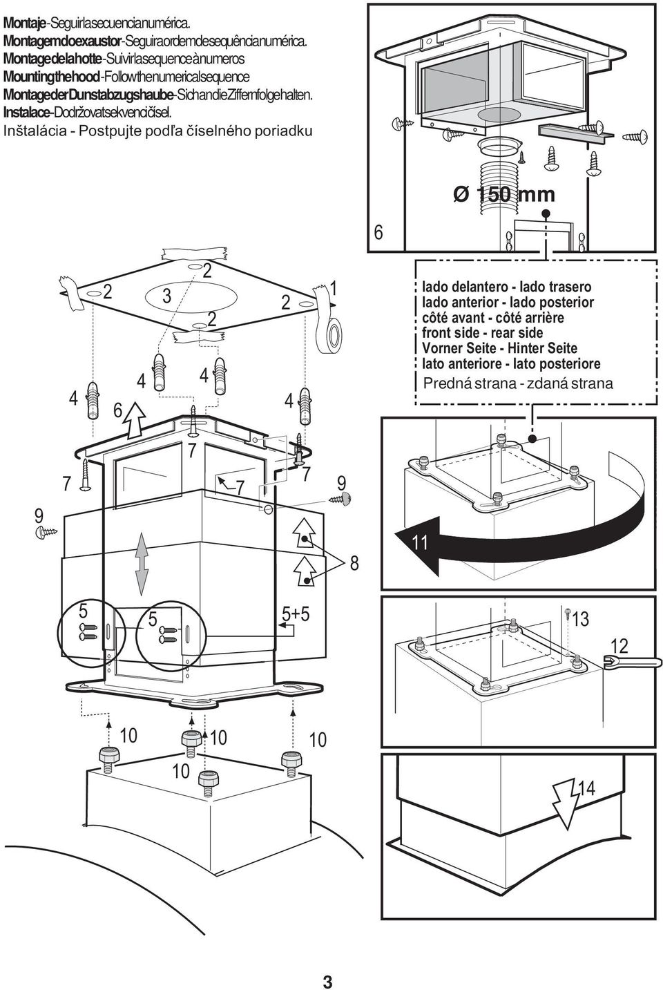 halten. Instalace - Dodržovat sekvenci èísel.