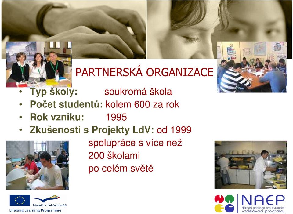 vzniku: 1995 Zkušenosti s Projekty LdV: od