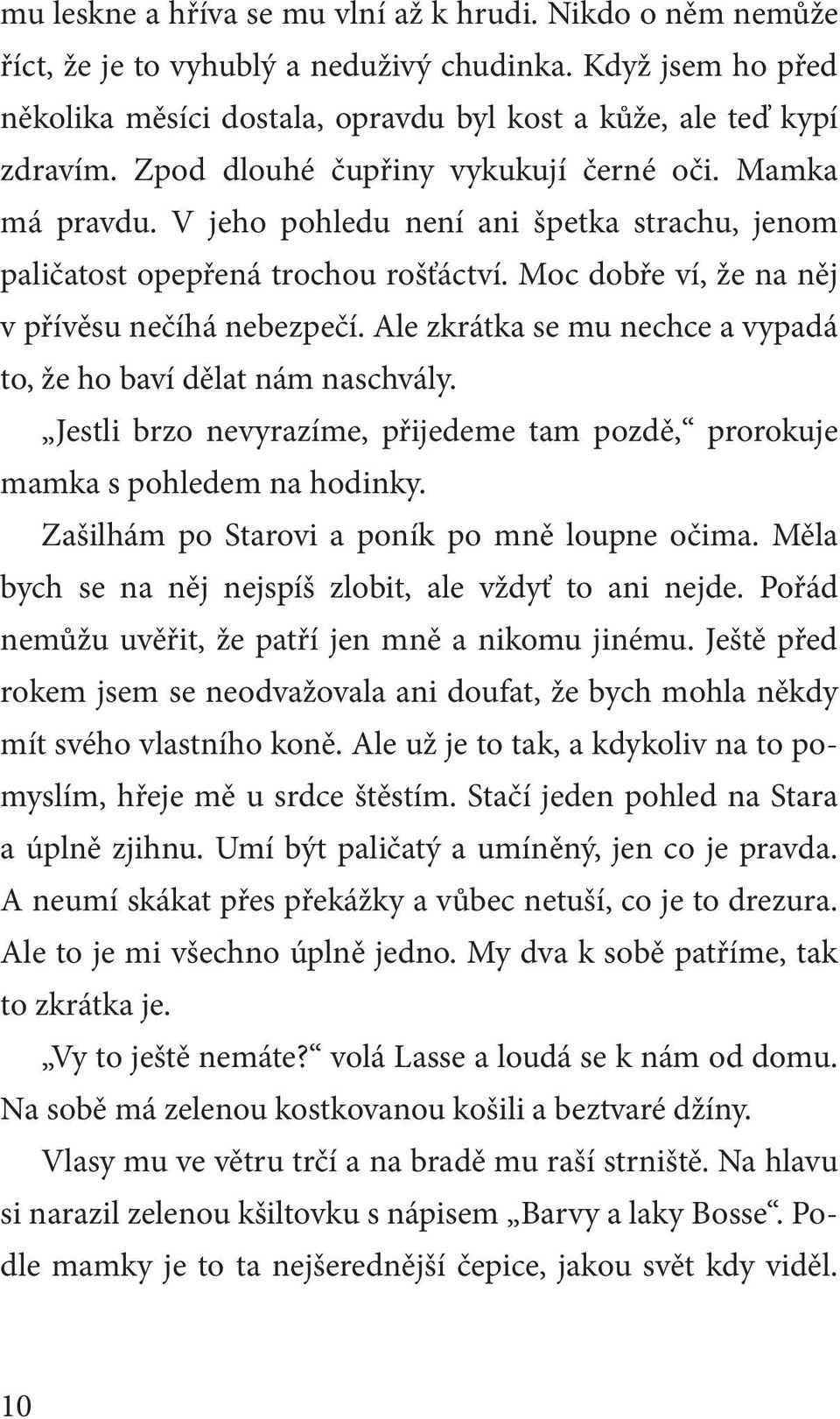 Ale zkrátka se mu nechce a vypadá to, že ho baví dělat nám naschvály. Jestli brzo nevyrazíme, přijedeme tam pozdě, prorokuje mamka s pohledem na hodinky.