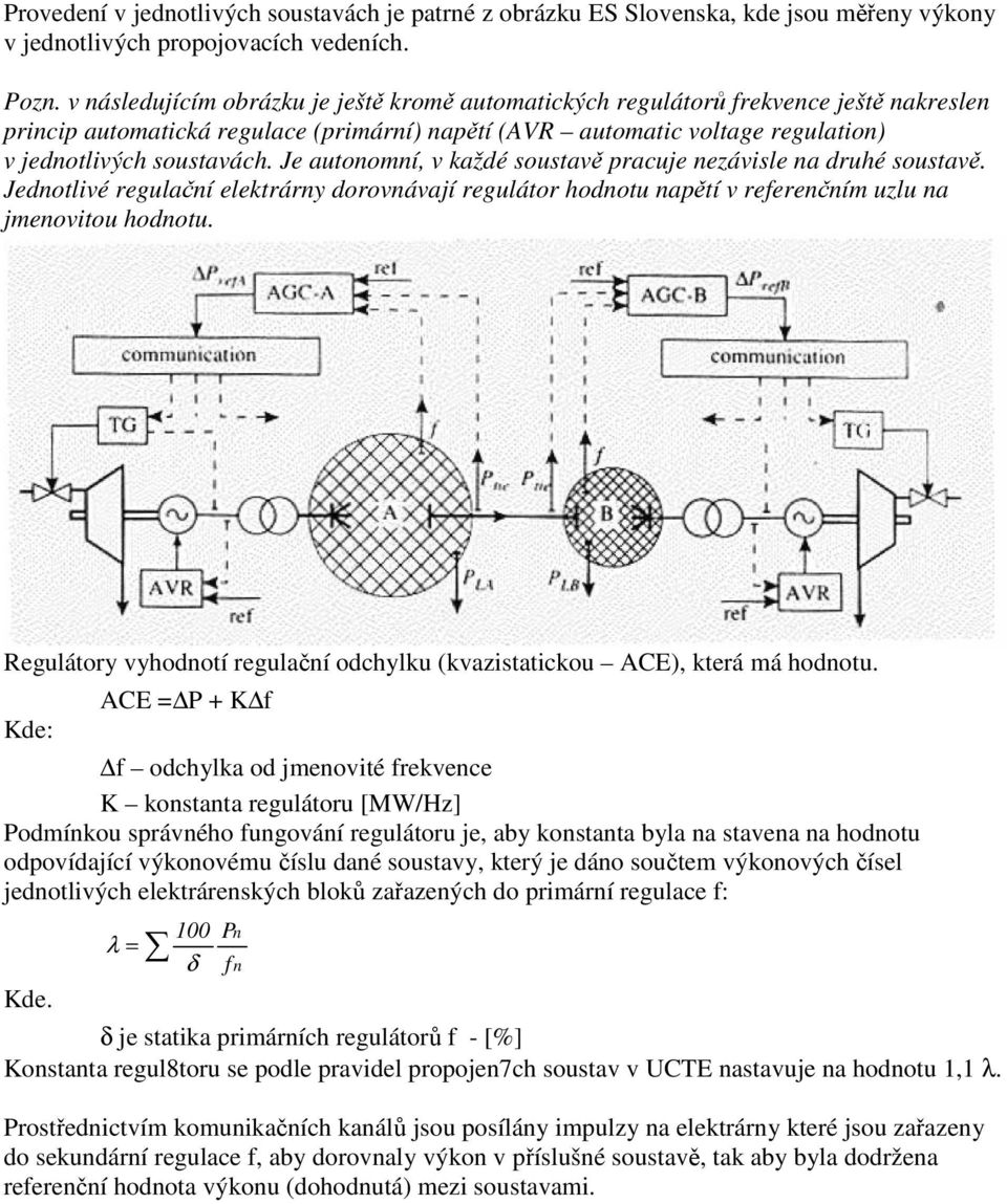 Je utonomní, v kždé soustvě prcuje nezávisle n druhé soustvě. Jednotlivé regulční elektrárny dorovnávjí regulátor hodnotu npětí v referenčním uzlu n jmenovitou hodnotu.