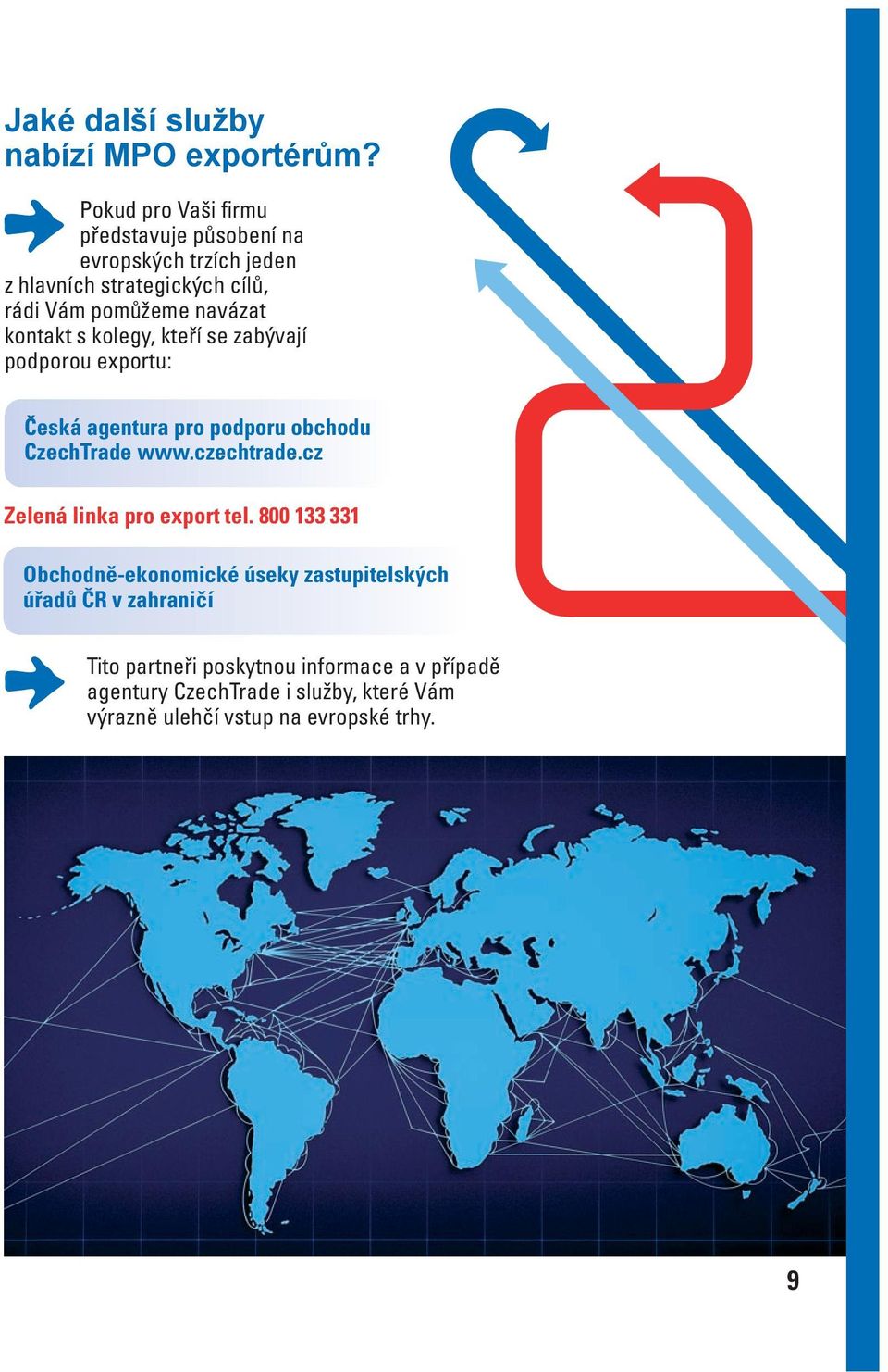 kontakt s kolegy, kteří se zabývají podporou exportu: Česká agentura pro podporu obchodu CzechTrade www.czechtrade.