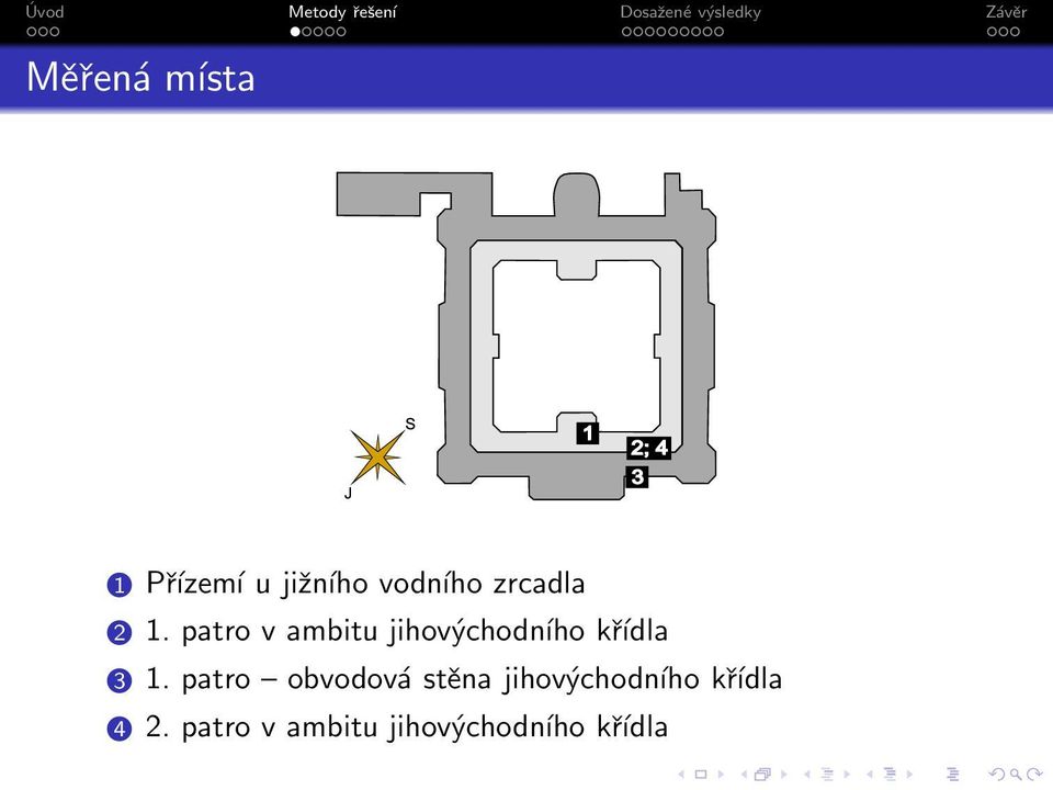 patro v ambitu jihovýchodního křídla 3 1.