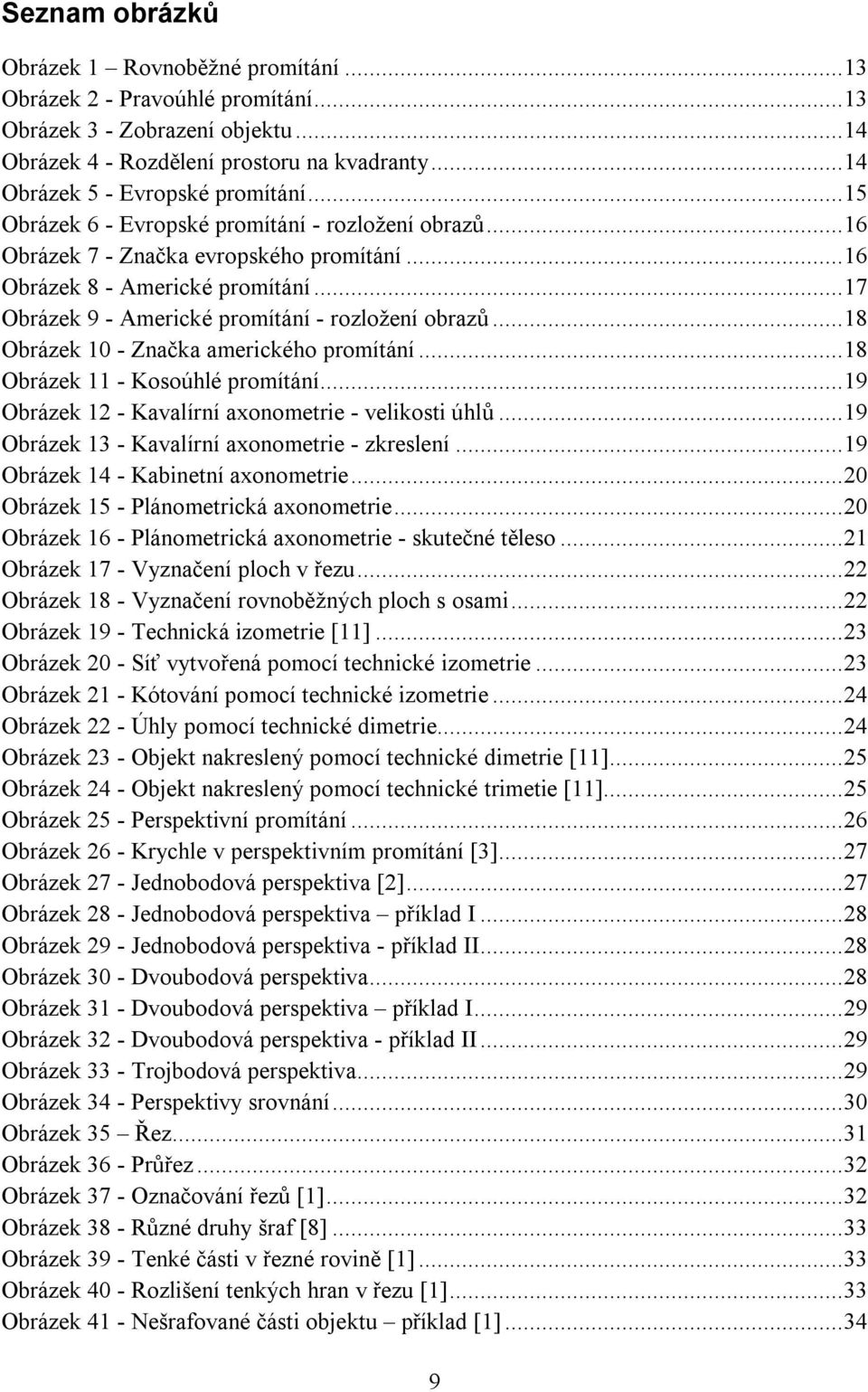 .. 17 Obrázek 9 - Americké promítání - rozložení obrazů... 18 Obrázek 10 - Značka amerického promítání... 18 Obrázek 11 - Kosoúhlé promítání... 19 Obrázek 12 - Kavalírní axonometrie - velikosti úhlů.