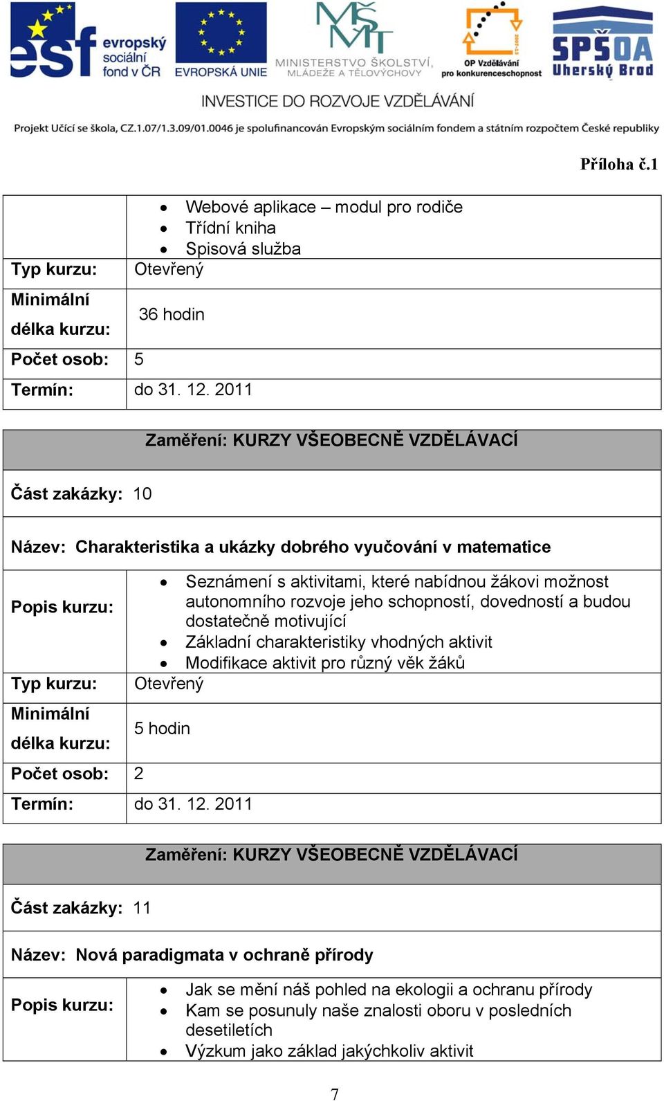 motivující Základní charakteristiky vhodných aktivit Modifikace aktivit pro různý věk žáků 5 hodin Zaměření: KURZY VŠEOBECNĚ VZDĚLÁVACÍ Část zakázky: 11 Název: Nová