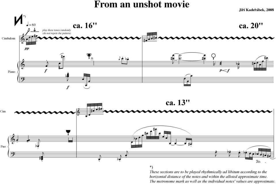 ~~~~~~~~~~~~~~~~~~~~~~~~~~~~~~~ # # - - b # b # # b ) # b b b # # These sections are to be layed rhythmically ad libitum