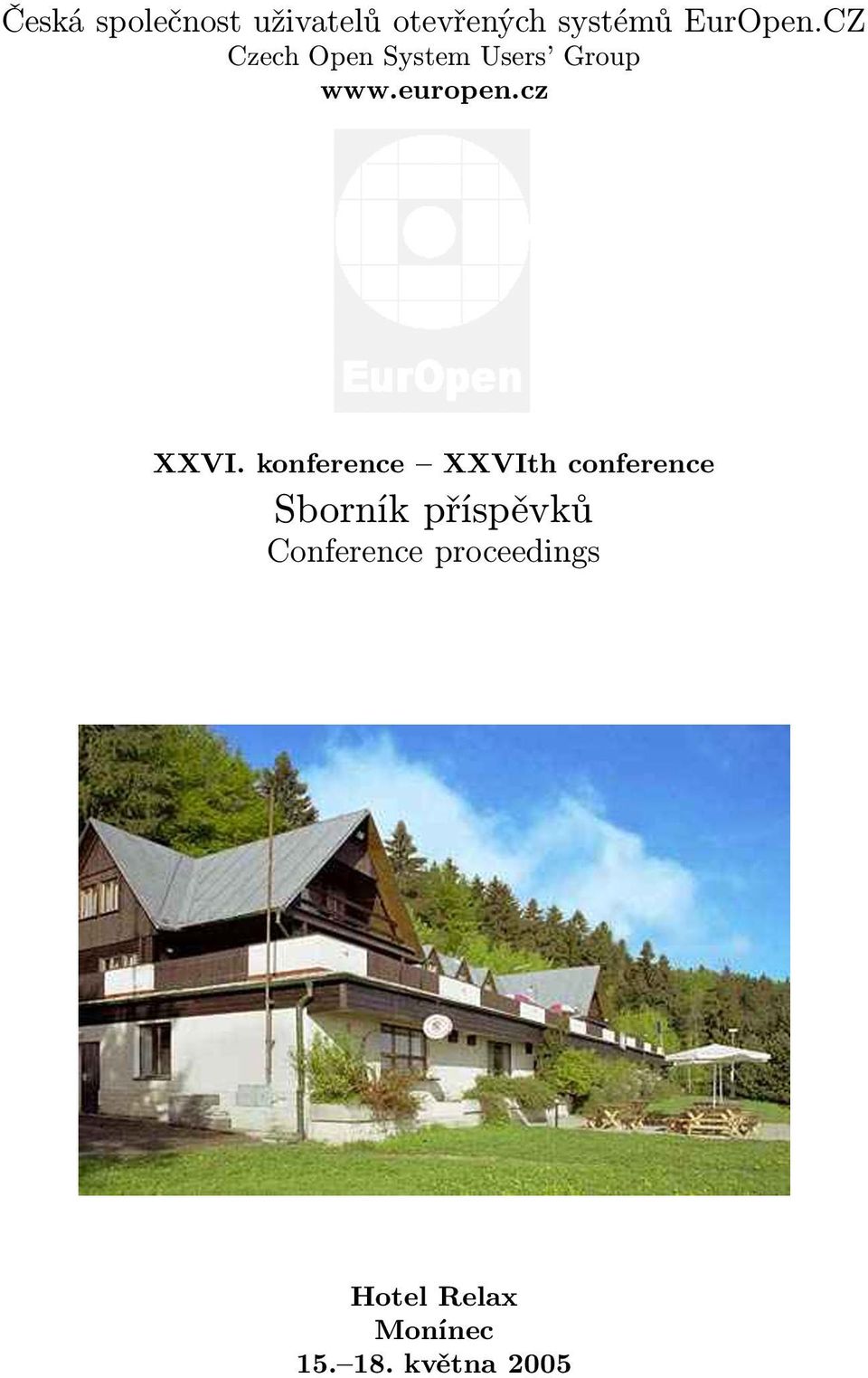 konference XXVIth conference Sborník příspěvků