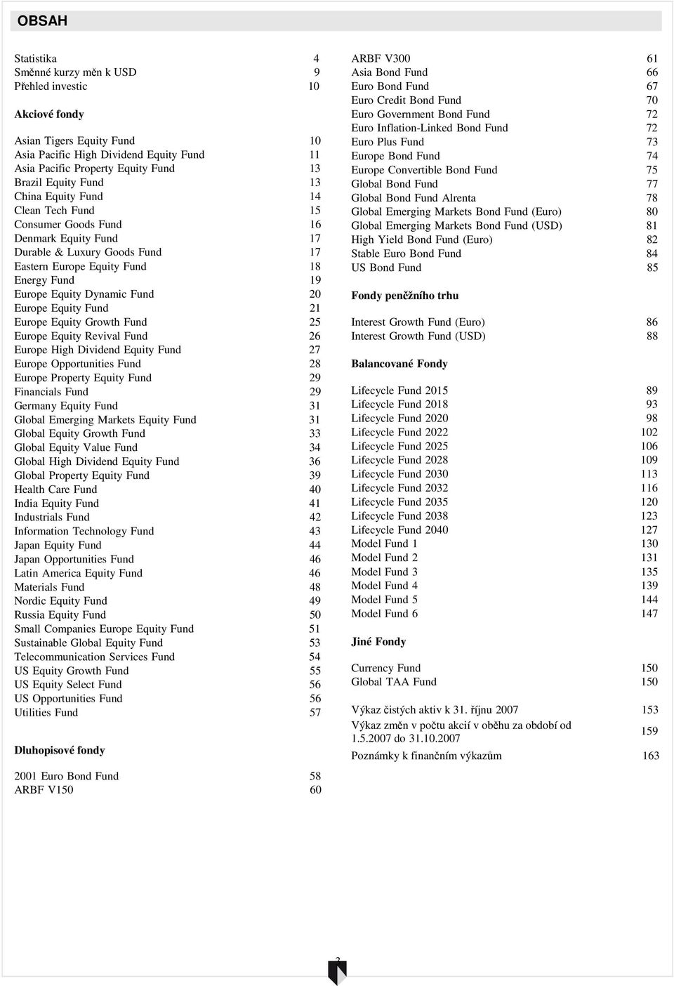 Europe Equity Fund 21 Europe Equity Growth Fund 25 Europe Equity Revival Fund 26 Europe High Dividend Equity Fund 27 Europe Opportunities Fund 28 Europe Property Equity Fund 29 Financials Fund 29