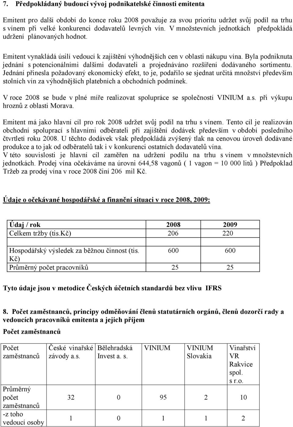 Byla podniknuta jednání s potencionálními dalšími dodavateli a projednáváno rozšíření dodávaného sortimentu.