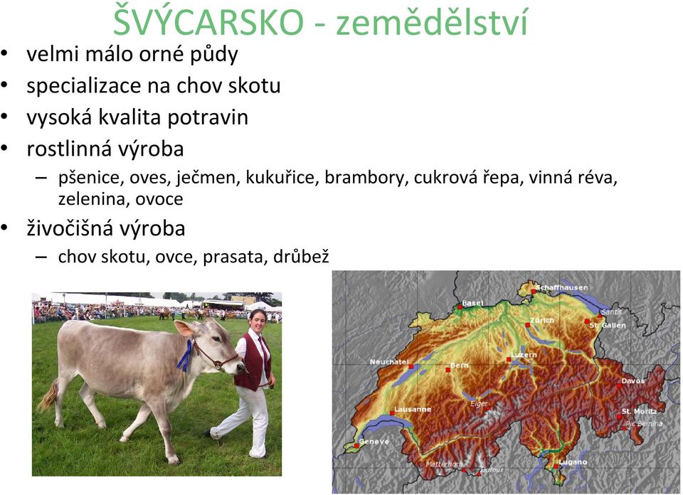 oves, ječmen, kukuřice, brambory, cukrová řepa, vinná réva,