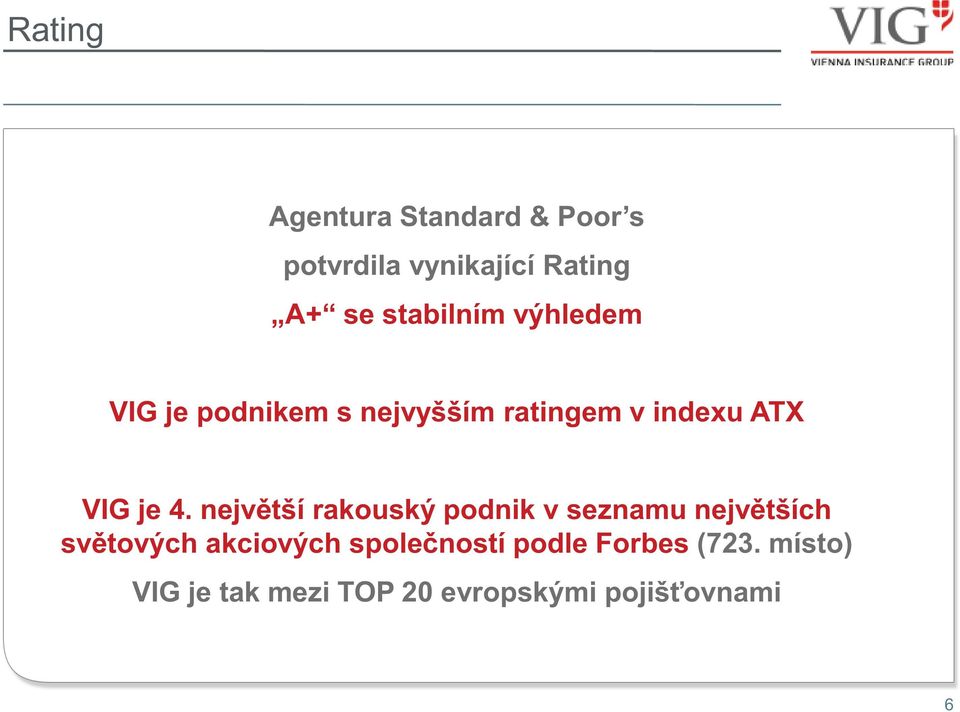 je 4. největší rakouský podnik v seznamu největších světových akciových