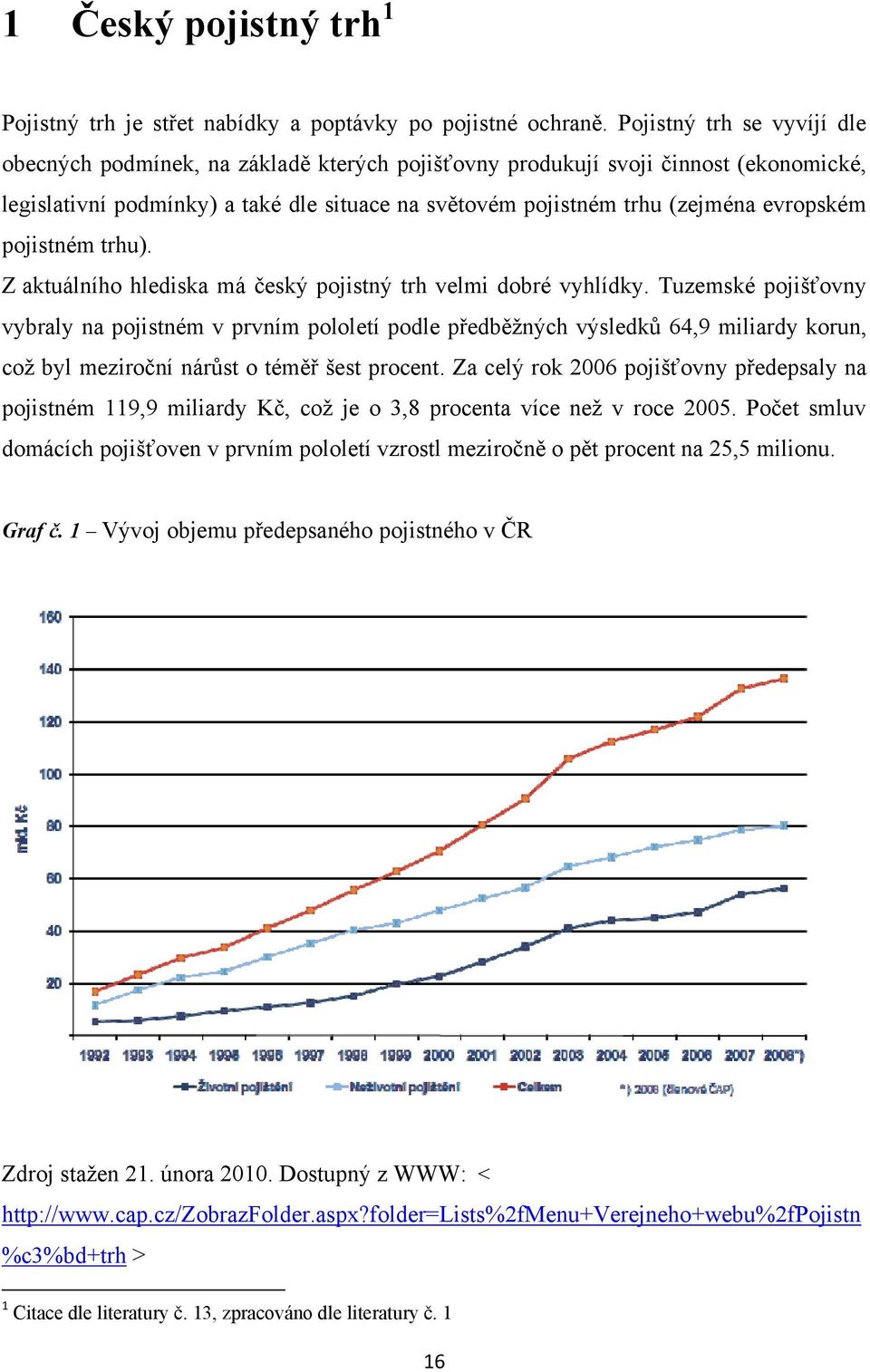 evropském pojistném trhu). Z aktuálního hlediska má český pojistný trh velmi dobré vyhlídky.