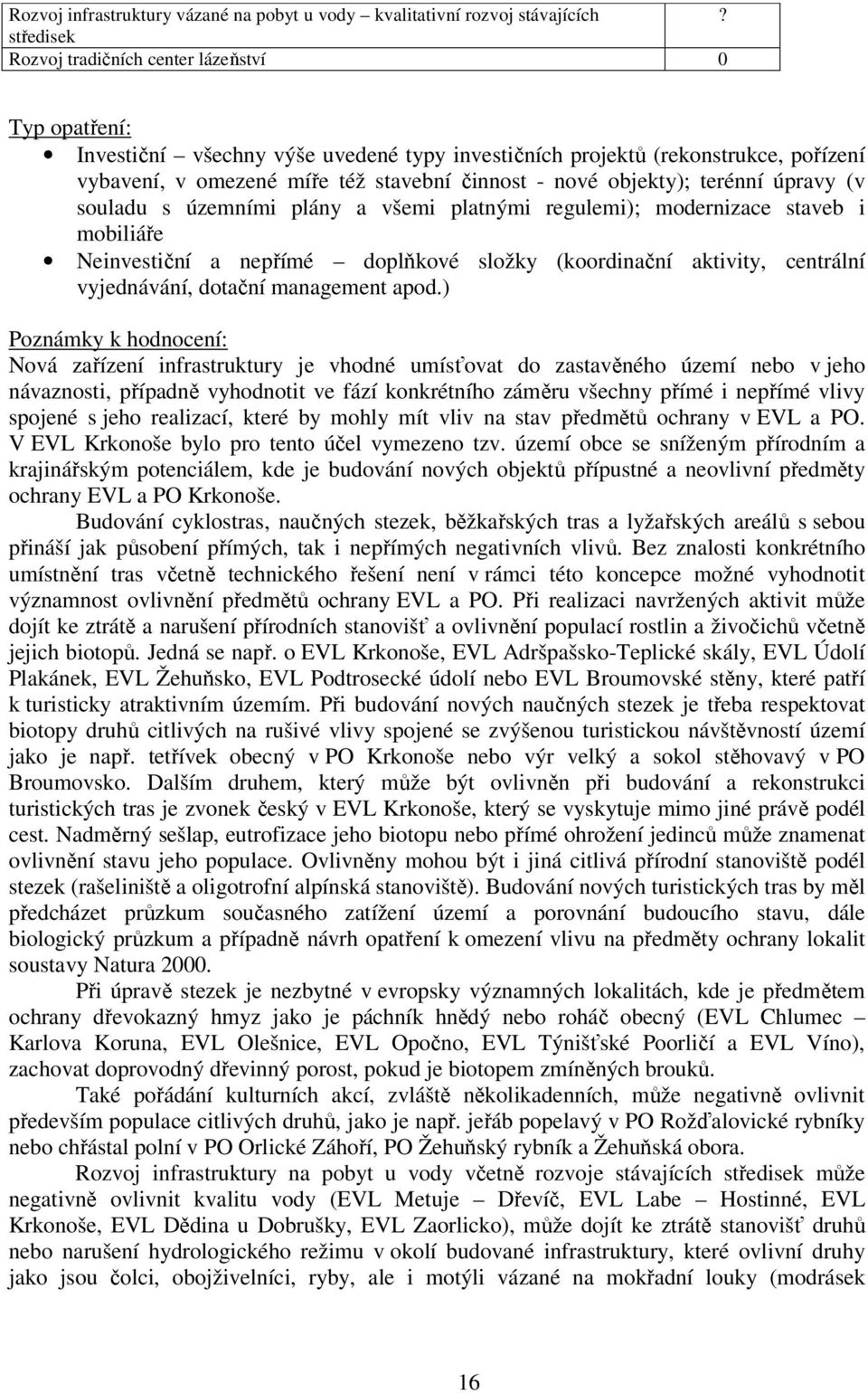 objekty); terénní úpravy (v souladu s územními plány a všemi platnými regulemi); modernizace staveb i mobiliáře Neinvestiční a nepřímé doplňkové složky (koordinační aktivity, centrální vyjednávání,