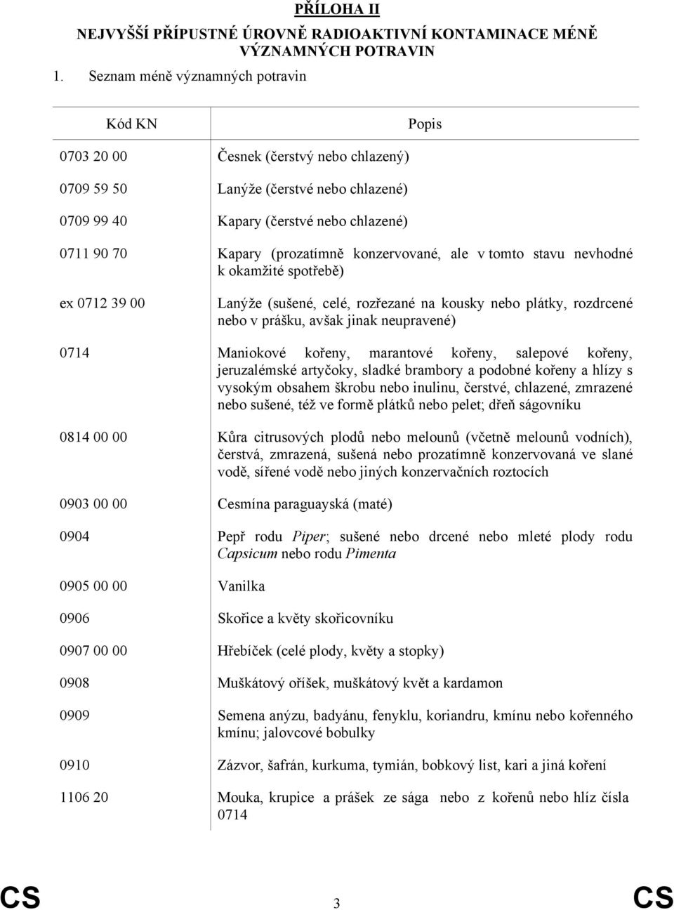 (prozatímně konzervované, ale v tomto stavu nevhodné k okamžité spotřebě) ex 0712 39 00 Lanýže (sušené, celé, rozřezané na kousky nebo plátky, rozdrcené nebo v prášku, avšak jinak neupravené) 0714