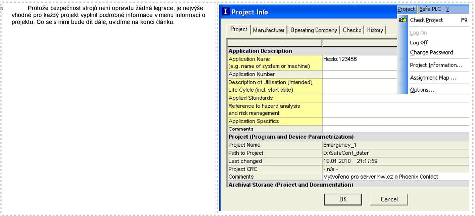 vyplnit pdrbné infrmace v menu infrmací