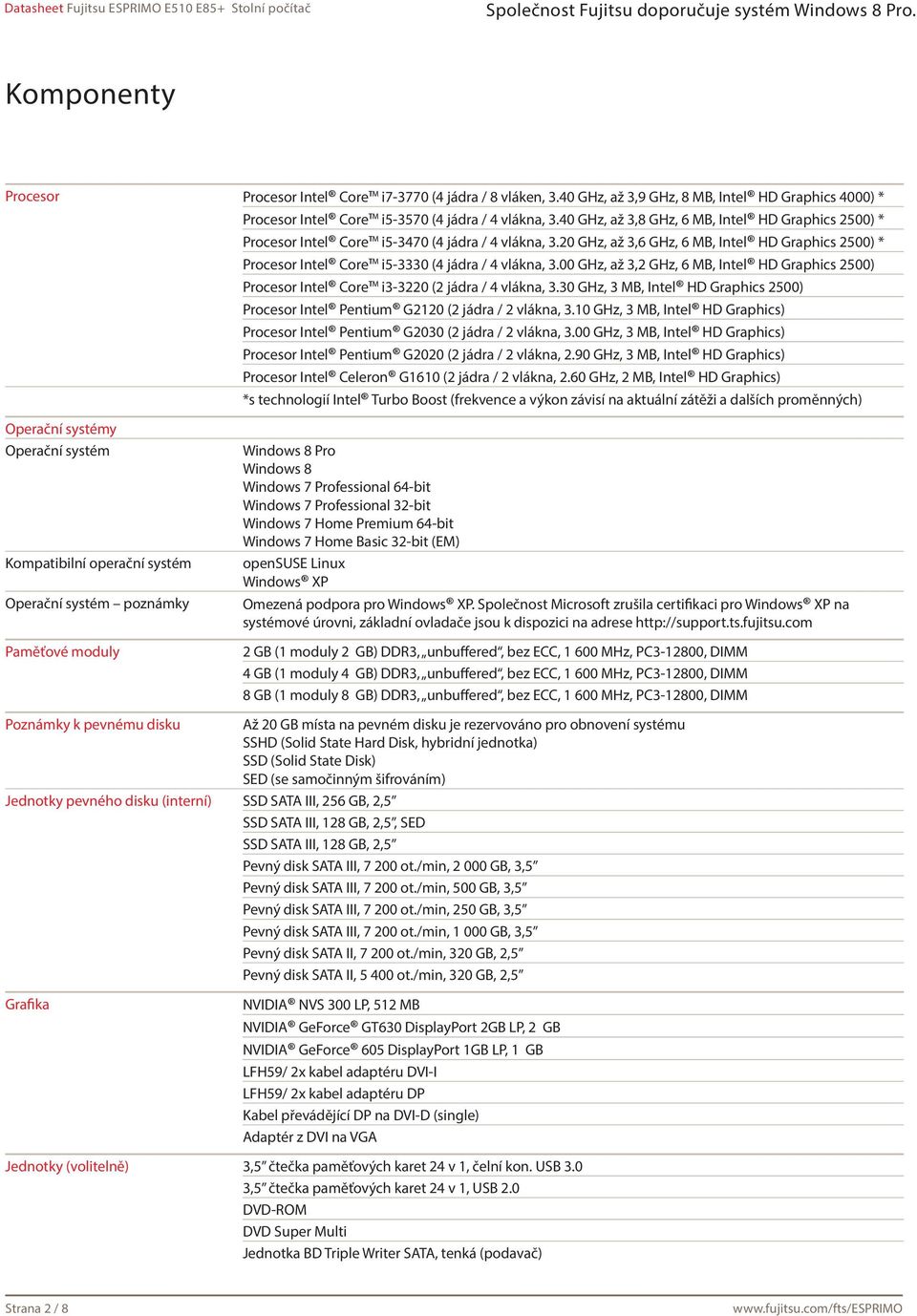 20 GHz, až 3,6 GHz, 6 MB, Intel HD Graphics 2500) * Procesor Intel Core i5-3330 (4 jádra / 4 vlákna, 3.