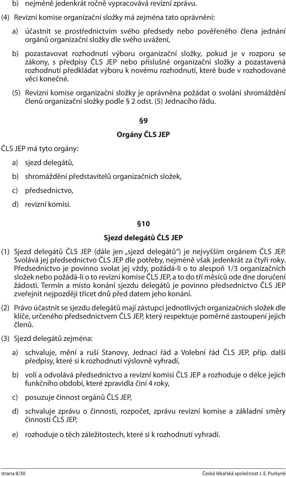 pozastavovat rozhodnutí výboru organizační složky, pokud je v rozporu se zákony, s předpisy ČLS JEP nebo příslušné organizační složky a pozastavená rozhodnutí předkládat výboru k novému rozhodnutí,