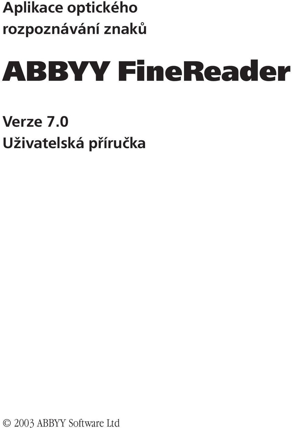 FineReader Verze 7.