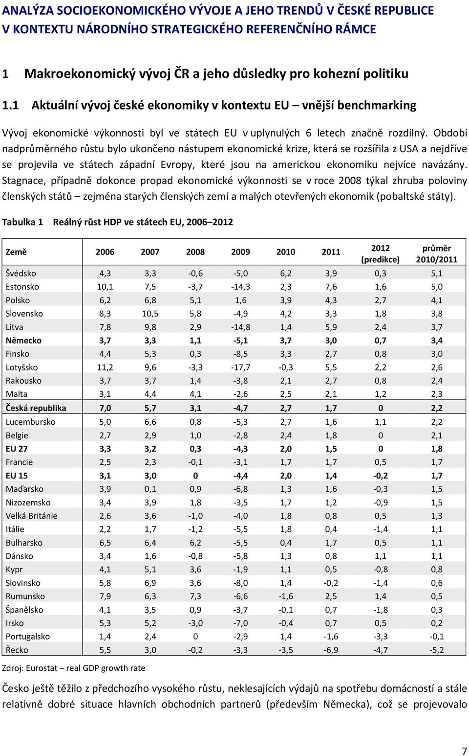 Období nadprůměrného růstu bylo ukončeno nástupem ekonomické krize, která se rozšířila z USA a nejdříve se projevila ve státech západní Evropy, které jsou na americkou ekonomiku nejvíce navázány.