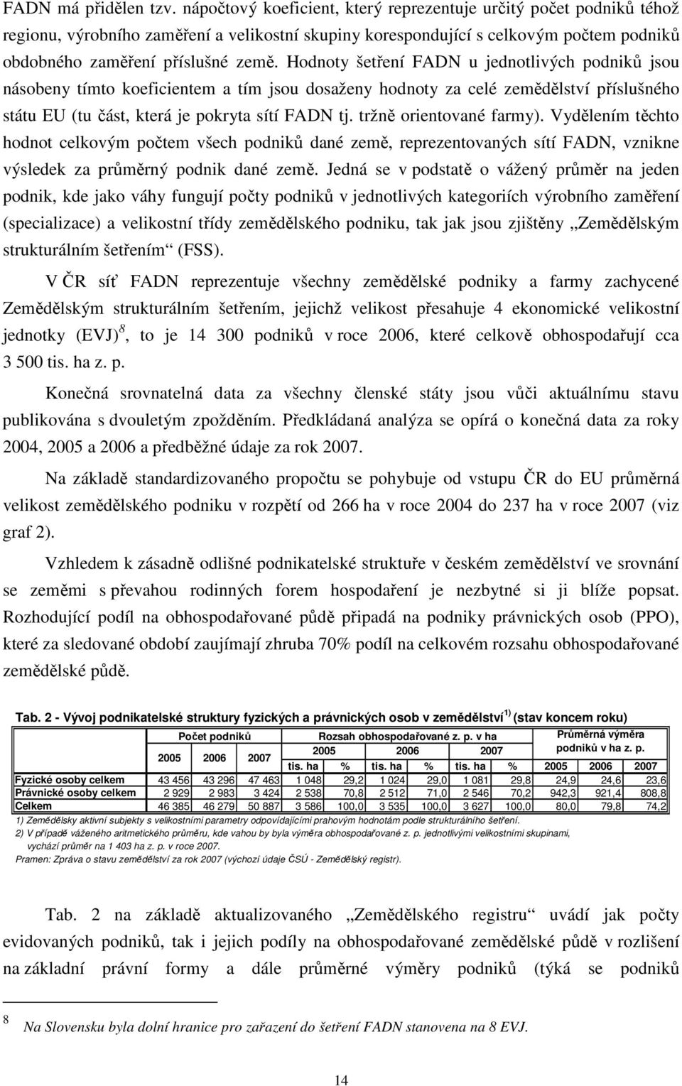 Hodnoty šetření FADN u jednotlivých podniků jsou násobeny tímto koeficientem a tím jsou dosaženy hodnoty za celé zemědělství příslušného státu EU (tu část, která je pokryta sítí FADN tj.