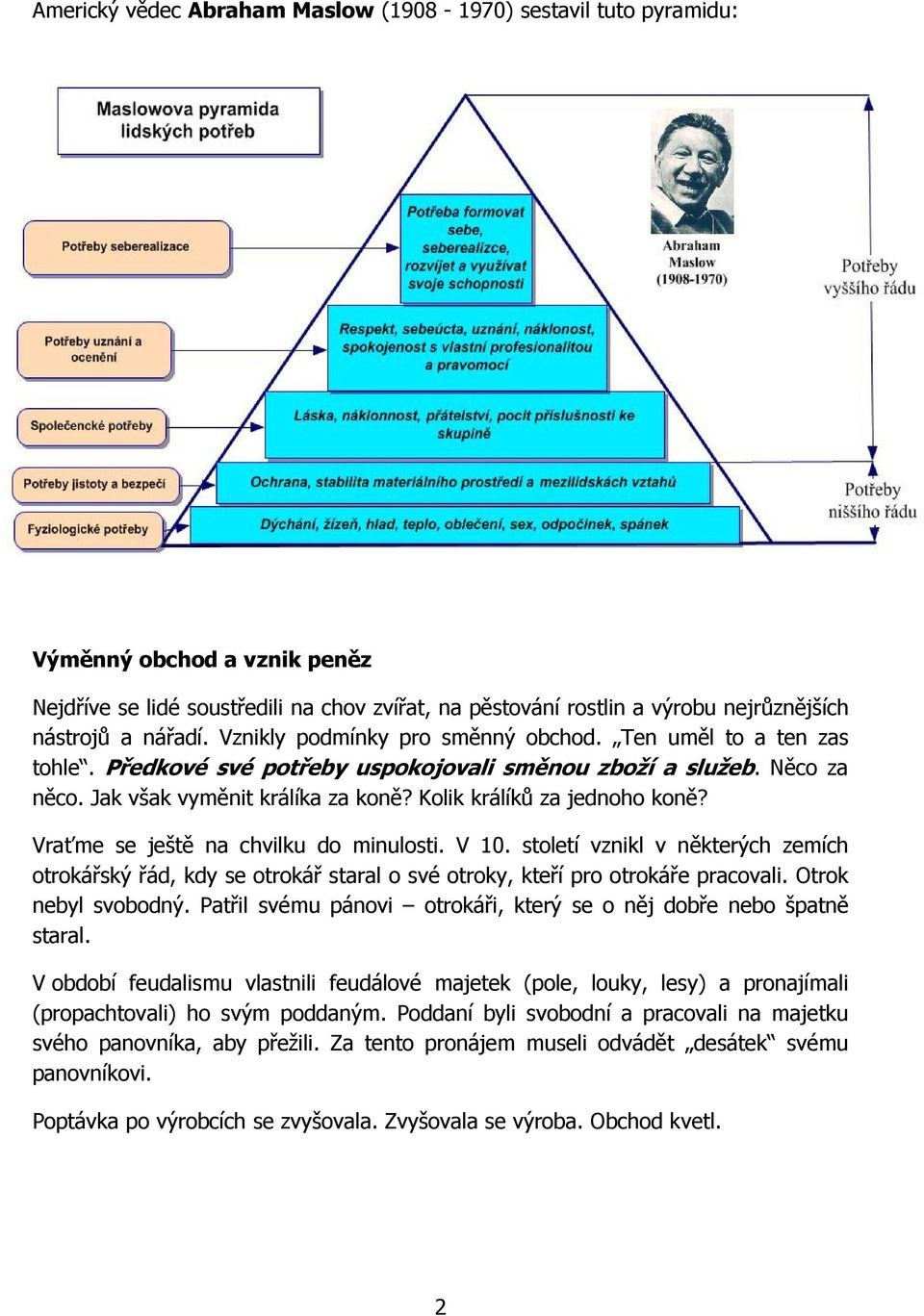 Kolik králíků za jednoho koně? Vraťme se ještě na chvilku do minulosti. V 10. století vznikl v některých zemích otrokářský řád, kdy se otrokář staral o své otroky, kteří pro otrokáře pracovali.