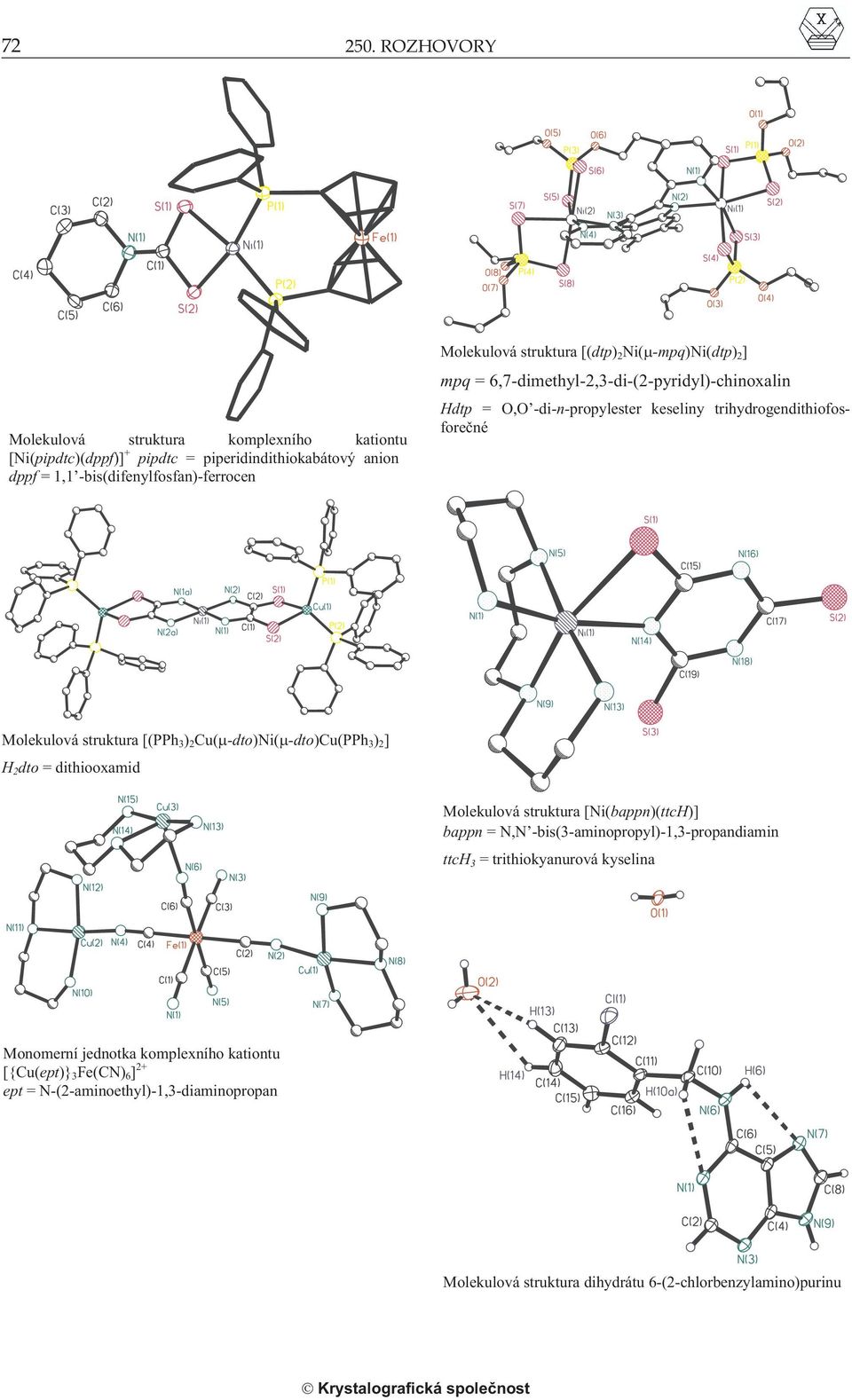 [(dtp) 2 i( -mpq)i(dtp) 2 ] mpq = 6,7-dimethyl-2,3-di-(2-pyridyl)-chinoxalin Hdtp = O,O -di-n-propylester keseliny trihydrogendithiofosforeèné Molekulová struktura [(PPh 3 )