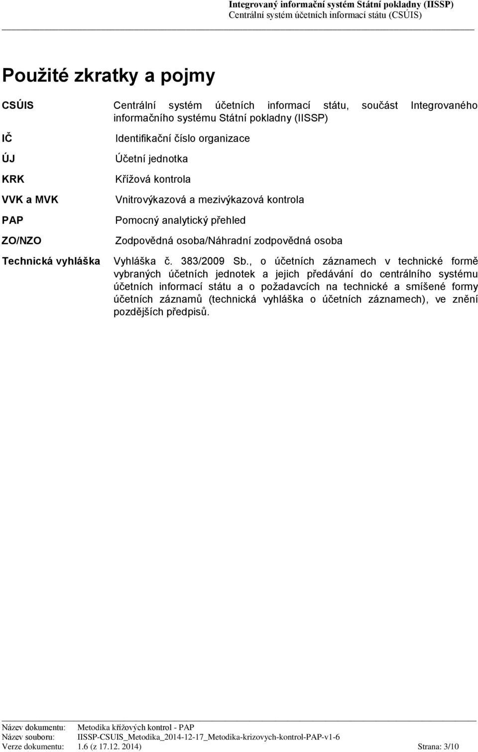 zodpovědná osoba Vyhláška č. 383/2009 Sb.