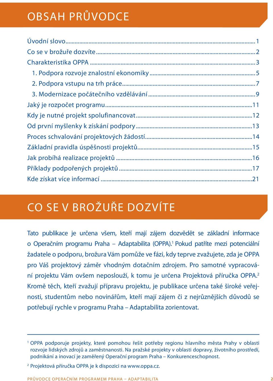 ..14 Základní pravidla úspěšnosti projektů...15 Jak probíhá realizace projektů...16 Příklady podpořených projektů...17 Kde získat více informací.