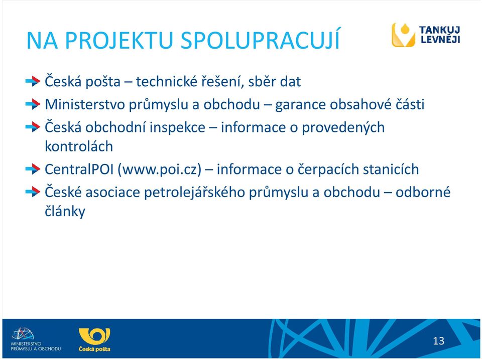 inspekce informace o provedených kontrolách CentralPOI (www.poi.