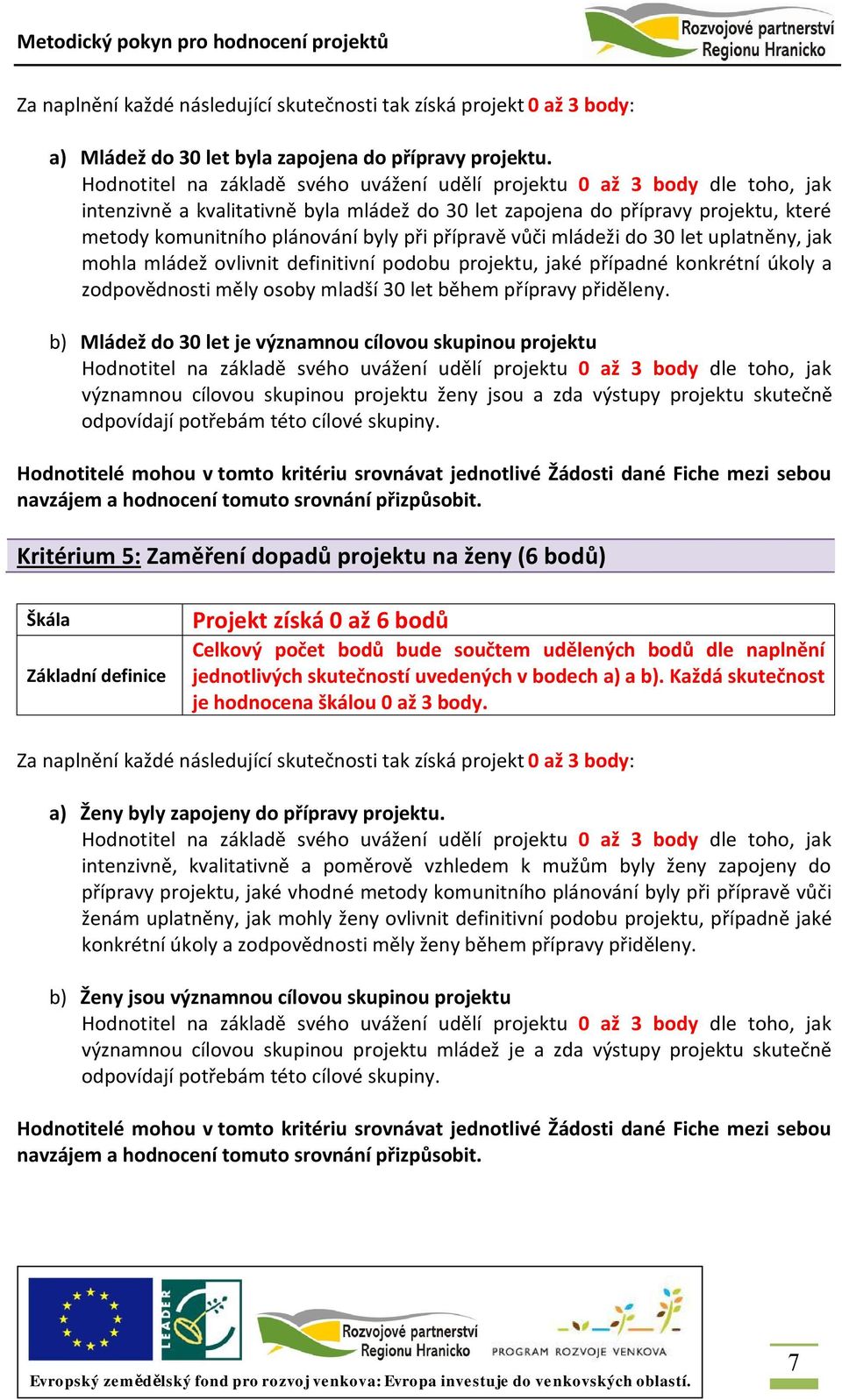 přípravě vůči mládeži do 30 let uplatněny, jak mohla mládež ovlivnit definitivní podobu projektu, jaké případné konkrétní úkoly a zodpovědnosti měly osoby mladší 30 let během přípravy přiděleny.