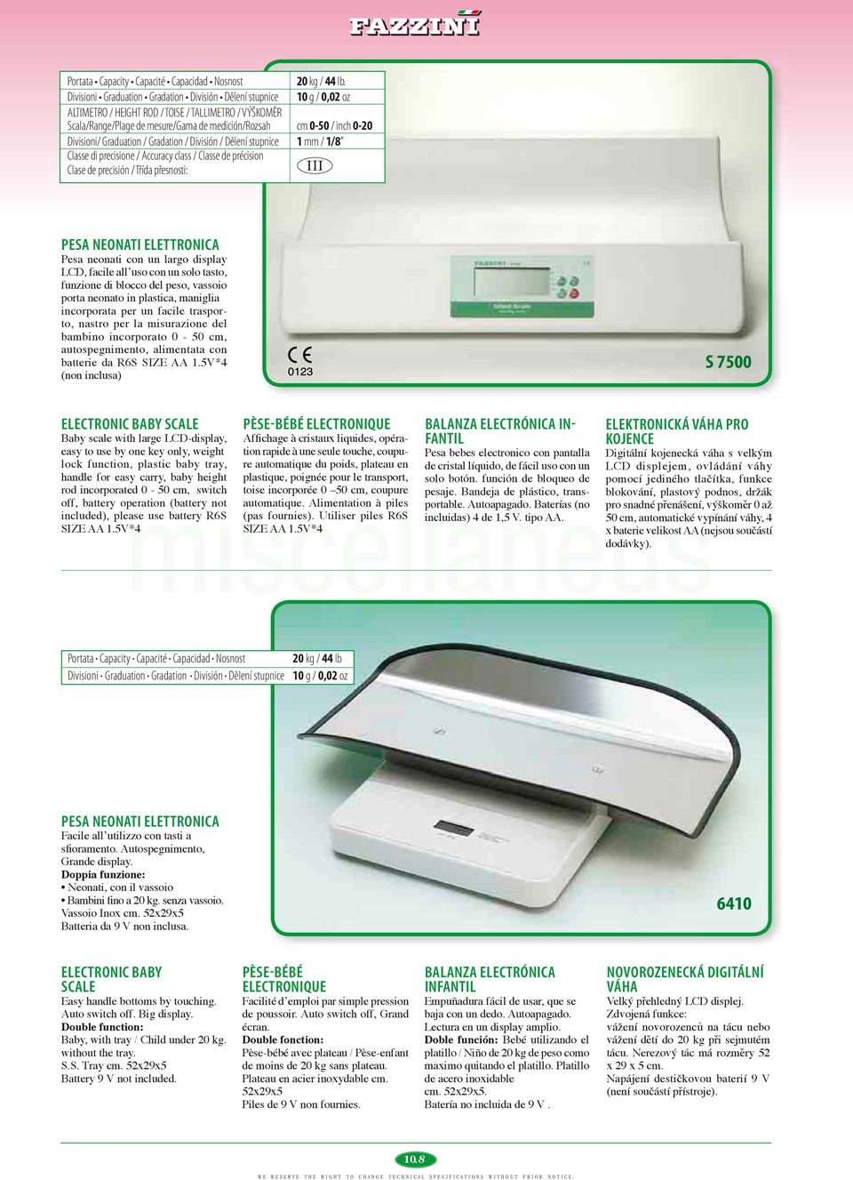 stupnice 1 mm / 1/8 PESA NEONATI ELETTRONICA Pesa neonati con un largo display LCD, facile allʼuso con un solo tasto, funzione di blocco del peso, vassoio porta neonato in plastica, maniglia