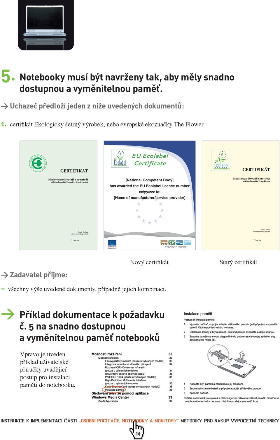 EU Ecolabel Certificate [National Competent Body] has awarded the EU Ecolabel licence number xx/yy/zzz to: [Name of manufacturer/service provider] Nový certifikát