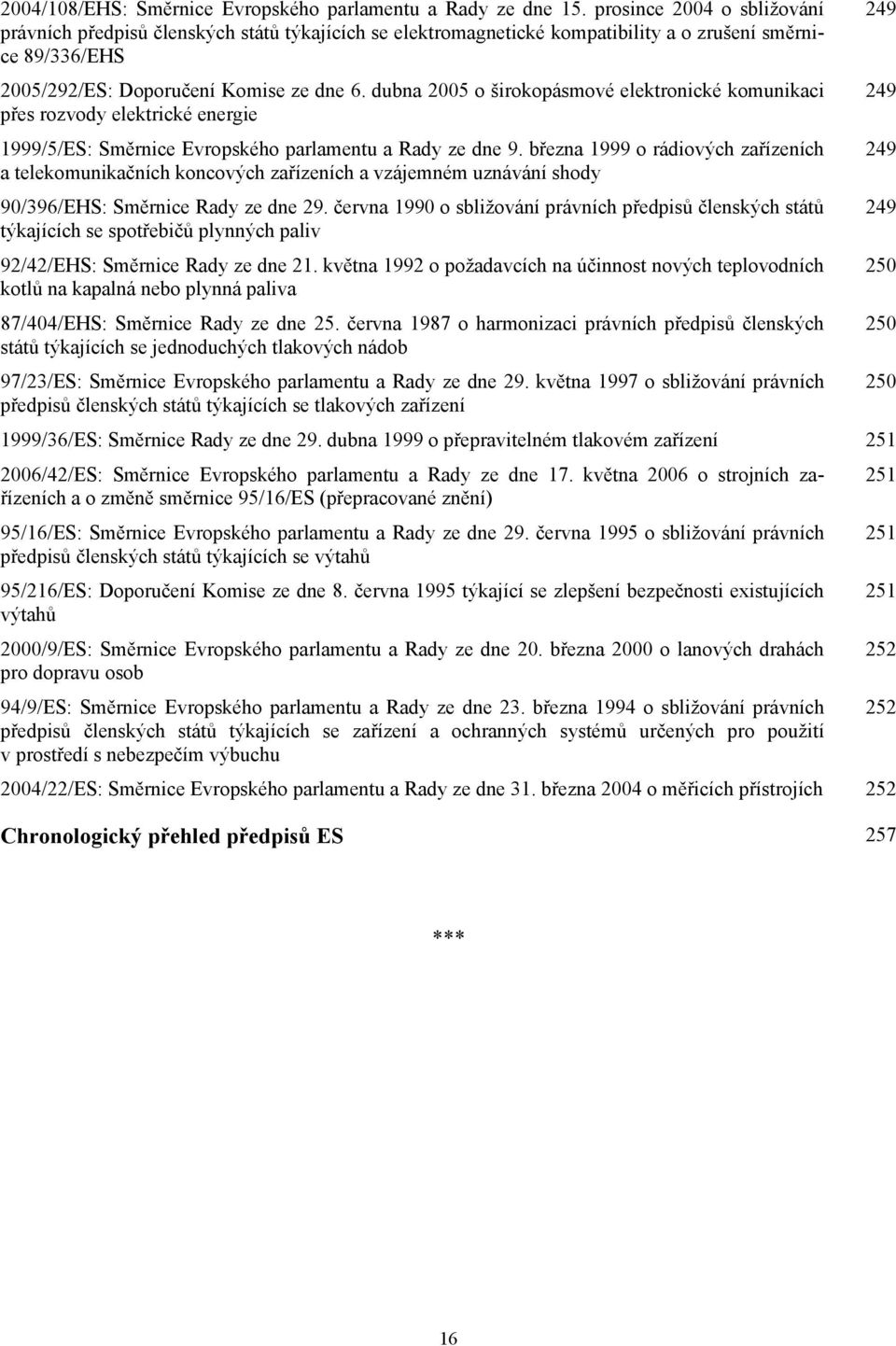 dubna 2005 o širokopásmové elektronické komunikaci přes rozvody elektrické energie 1999/5/ES: Směrnice Evropského parlamentu a Rady ze dne 9.