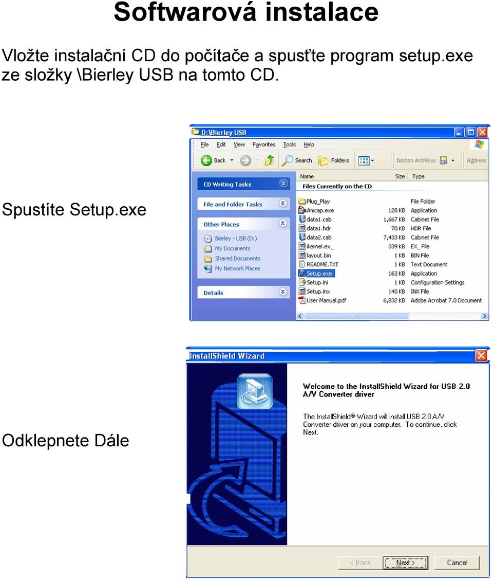 program setup.