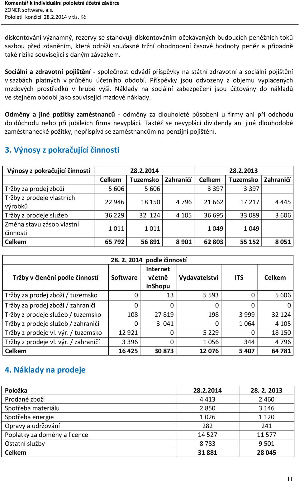 Příspěvky jsou odvozeny z objemu vyplacených mzdových prostředků v hrubé výši. Náklady na sociální zabezpečení jsou účtovány do nákladů ve stejném období jako související mzdové náklady.