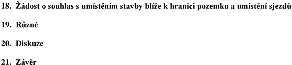 hranici pozemku a umístění