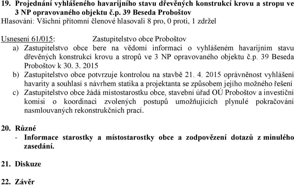 avovaného objektu č.p.