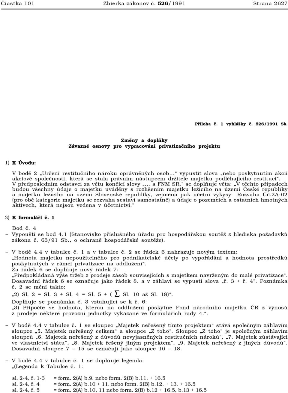 této vyhlášky, může ministerstvo pro správu národního majetku a jeho privatizaci České republiky v rámci schvalovacího řízení požádat zpracovatele projektu o doplnění či provedení nezbytných úprav